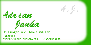 adrian janka business card